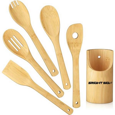 Eco-Friendly Bamboo Cooking Utensil Set