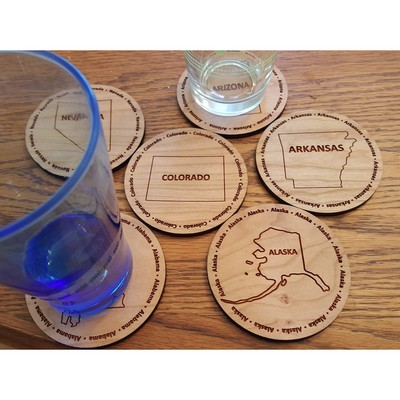 Hardwood State Coasters