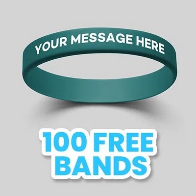 Custom Screen-Printed Wristbands - 1"