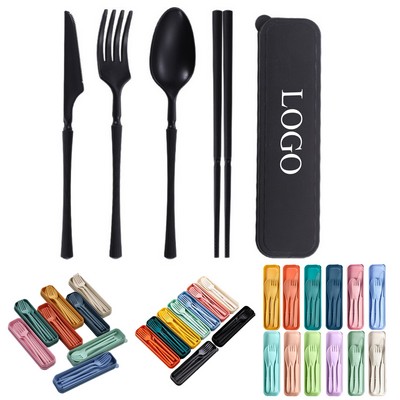 Reusable Travel Utensils Set with Case