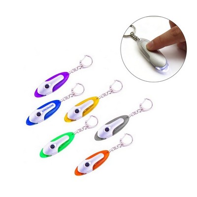 Illuminated Oval LED Keychain