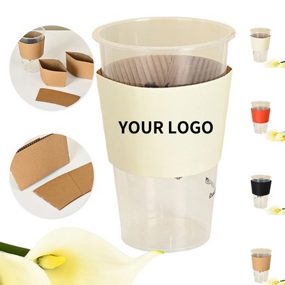 Printed Kraft Paper Coffee Cup Sleeve