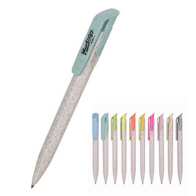 Wheat straw eco-friendly ballpoint pen