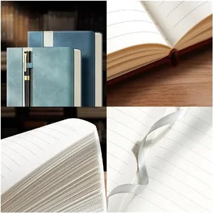 A5/B5 College Notebooks With Metal Pen Lined Travel Journal