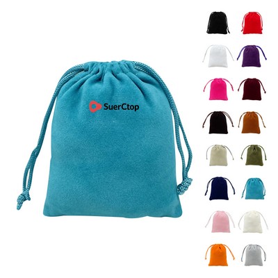 Drawstring Flocked Bag