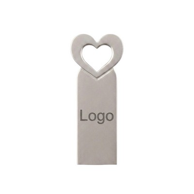 4GB Heart Shaped Metal Flash Drive