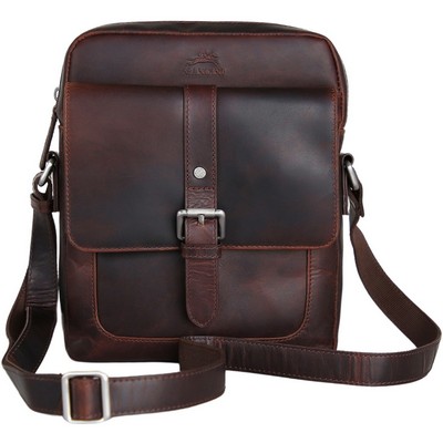 Buffalo Leather Crossbody Bag Brown