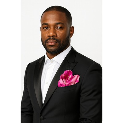 12" x 12" Custom Printed Pocket Square – 100% Polyester Silk Twill - 2 Side Print