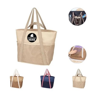 Waterproof Sandproof Beach Tote With 8 Pockets