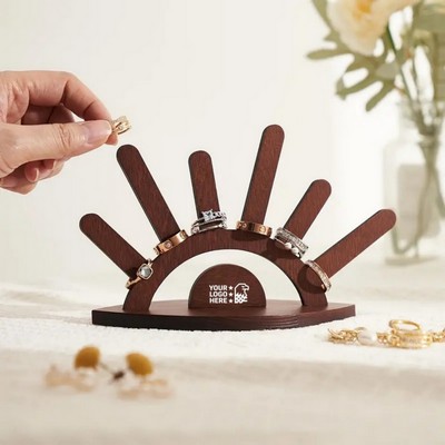 Wood Ring Display Stand Jewelry Organizer