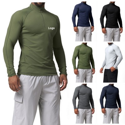 Men's Half Zip Quick Dry Sport Long Sleeve Shirt
