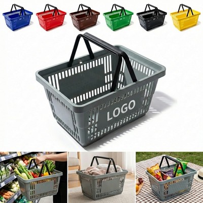 Plastic Shopping Basket W/Handle