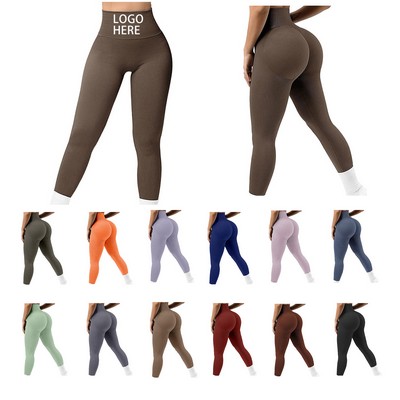 Women's Ribbed High Waist Fitness Pants