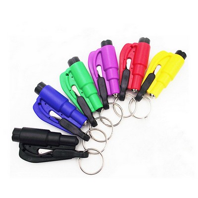 2-in-1 Compact Emergency Car Escape Safety Tool Keychain