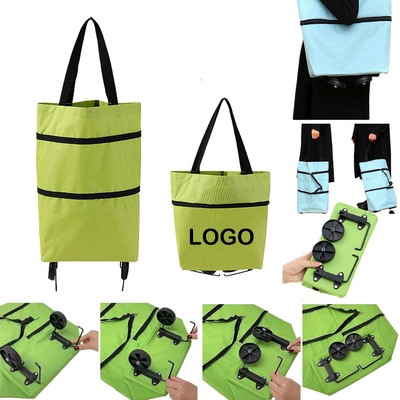 Foldable Wheeled Shopping Tote Bag