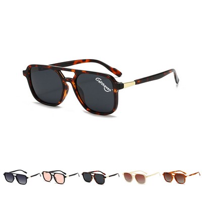 Polarized Retro Aviator Sunglasses