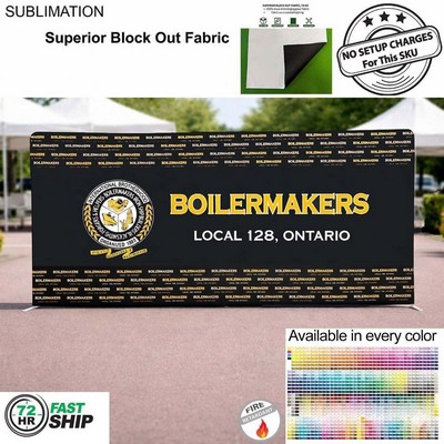 72Hr Fast Ship - 20'W x 8'H EuroFit Tension Fabric Straight Wall Kit, Double Sided Graphics.