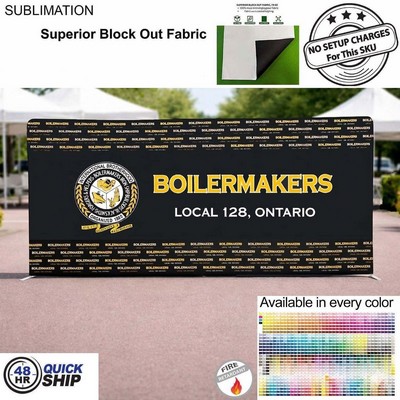 48Hr Quick Ship - 20'W x 8'H EuroFit Tension Fabric Straight Wall Kit, Double Sided Graphics