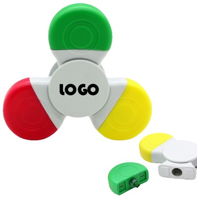 Three-Color Fidget Spinner Highlighter