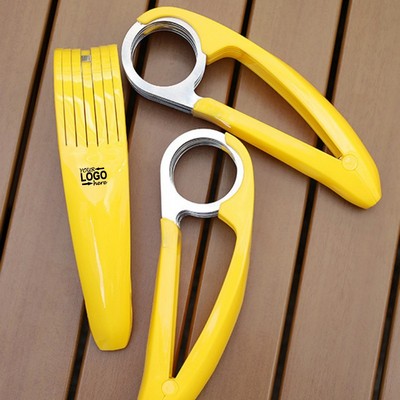 Stainless Steel Banana Cutter with Large Ergonomic Handle