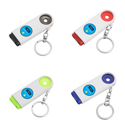 MOQ 50 Portable ABS Super Bright LED Flashlight W/ Keychain