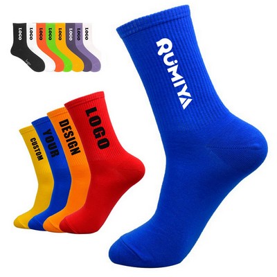 Jacquard Knitted Crew Sock
