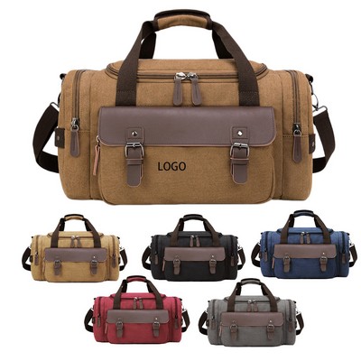 Vintage Canvas Large Travel Weekend Getaway Bag