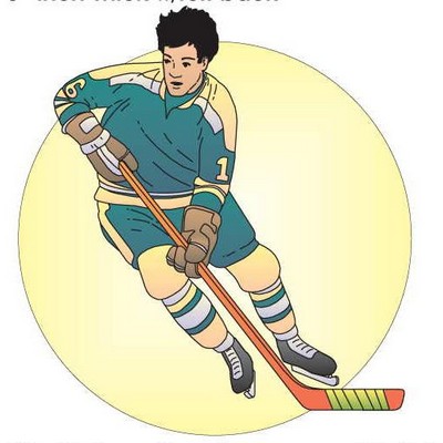 Hockey Player Acrylic Coaster w/Felt Back