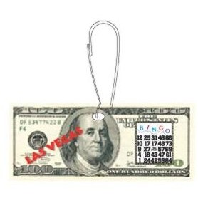 Las Vegas Bingo $100 Bill Zipper Pull