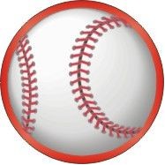 Baseball Round Badge w/ Bar Pin (2.5" Diameter)