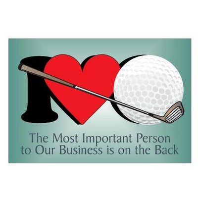 I Love Golf Metal Rectangle Photo Magnet (2"x3")