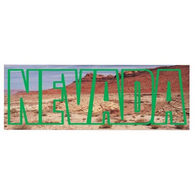Nevada Desert Panoramic Metal Photo Magnet (1 5/8"x4 5/8")