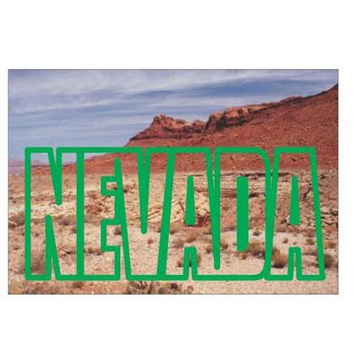 Nevada Desert Rectangle Metal Photo Magnet (2"x3")