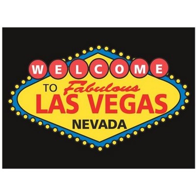 Welcome to Las Vegas Sign Rectangle Badge w/ Bar Pin (2"x3")