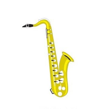 Saxophone Executive Magnet w/ Full Magnetic Back (6 Square Inch)