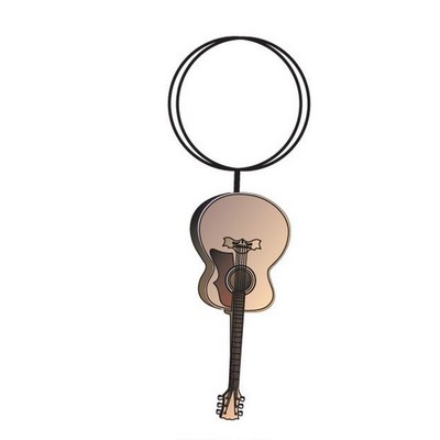 Acoustic Guitar Executive Key Chain w/Mirrored Back (6 Square Inch)