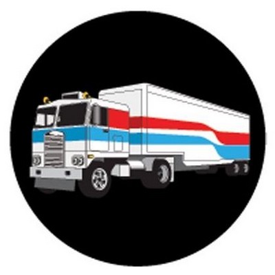 Semi Truck Round Badge w/ Bar Pin (2 1/2")
