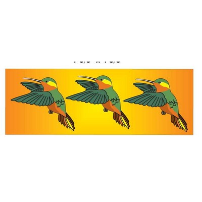 Hummingbird Panoramic Metal Photo Magnet (1 5/8"x4 5/8")