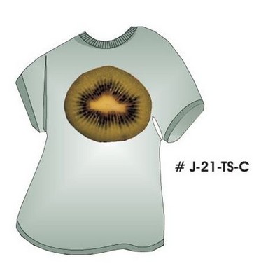 Kiwi T-Shirt Acrylic Coaster w/Felt Back