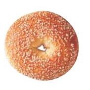 Sesame Bagel Lapel Pin