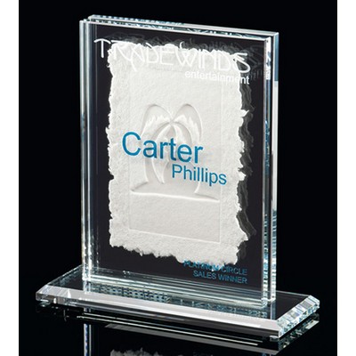 CLOUD: Glass Handmade Paper Desk Award