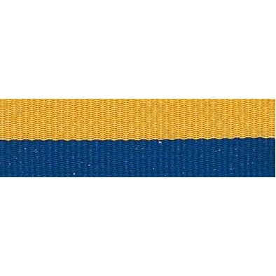 Snap Clip "v" Neck Ribbon 7/8"x32" - Blue / Gold