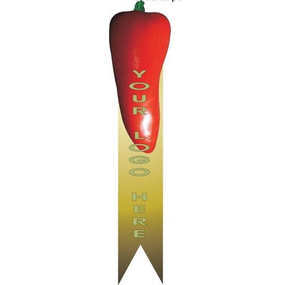 Red Chili Pepper Bookmark w/ Black Back