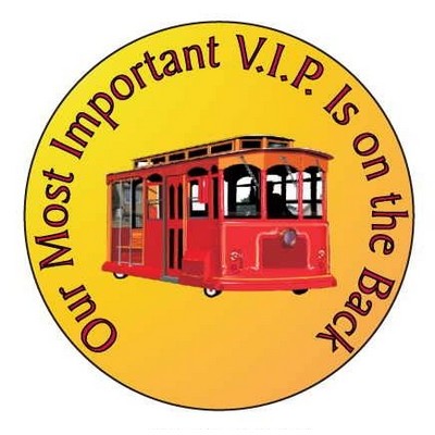 Cable Car Round Hand Mirror (2½" Diameter)