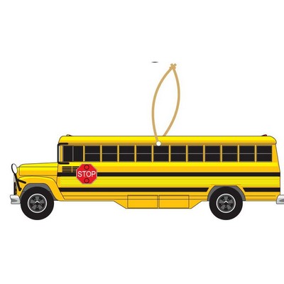 School Bus Executive Ornament w/ Mirrored Back (8 Square Inch)