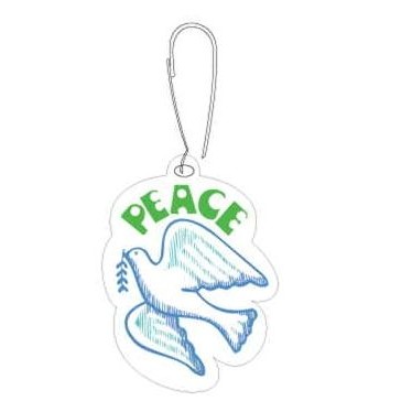 Peace Dove Zipper Pull