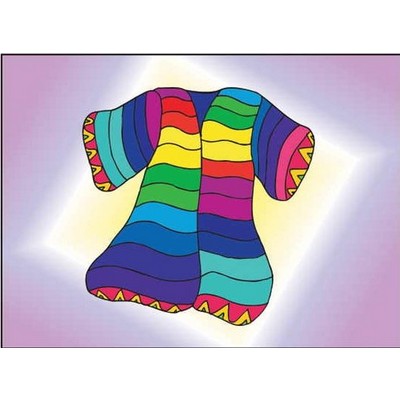 Many Color Coat Rectangle Badge w/ Bar Pin (2 1/2"x3 1/2")