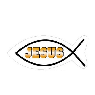 Jesus Fish Promotional Magnet w/ Strip Magnet (12 Square Inch)