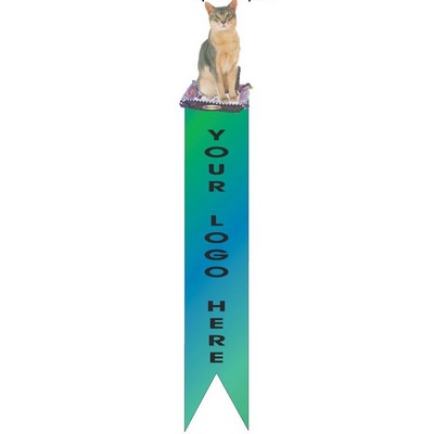 Abyssinian Cat Bookmark w/ Black Back