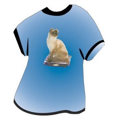 American Curl Cat T Shirt Acrylic Coaster w/Felt Back